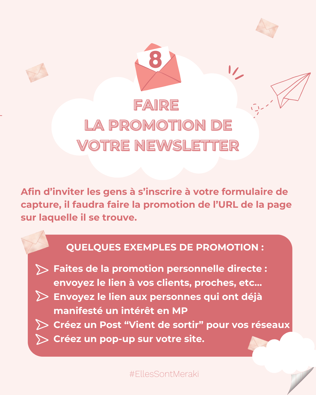 Carrousel · Créer votre newsletter en 8 étapes — slide 9
