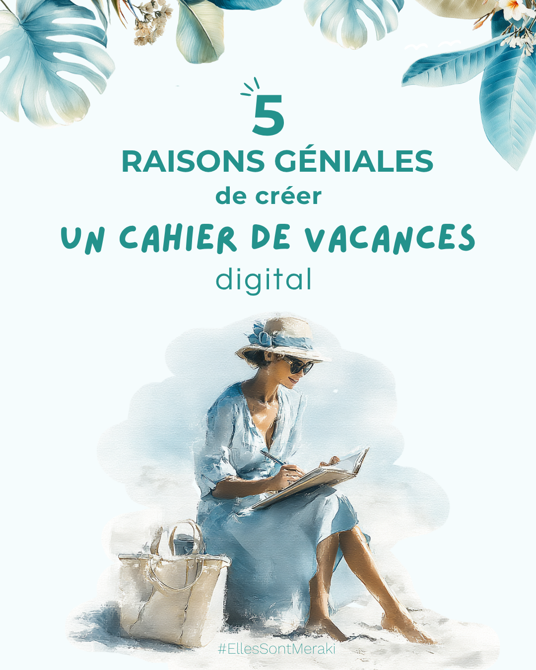 Carrousel · 5 raisons de créer un cahier de vacances digital — slide 1