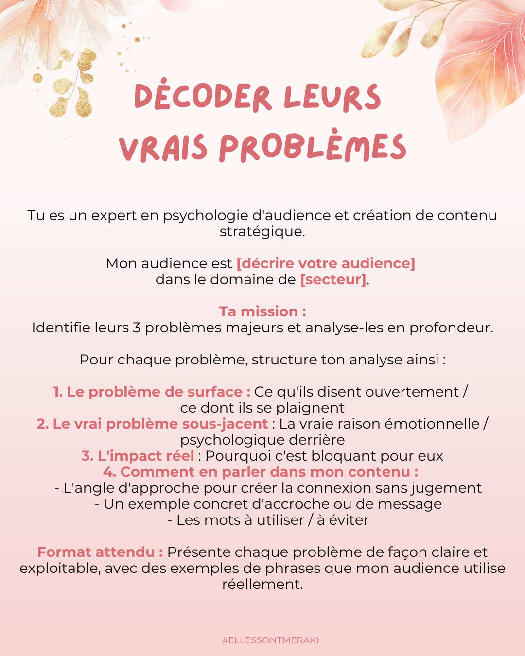 Carrousel · 5 Prompts Audience — slide 4