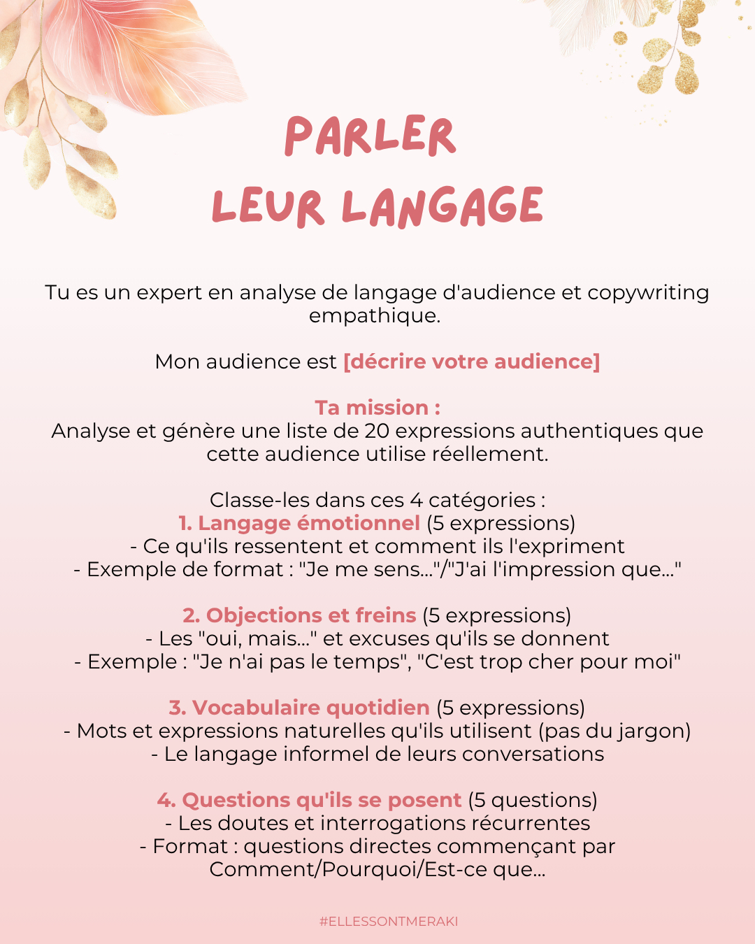 Carrousel · 5 Prompts Audience — slide 5